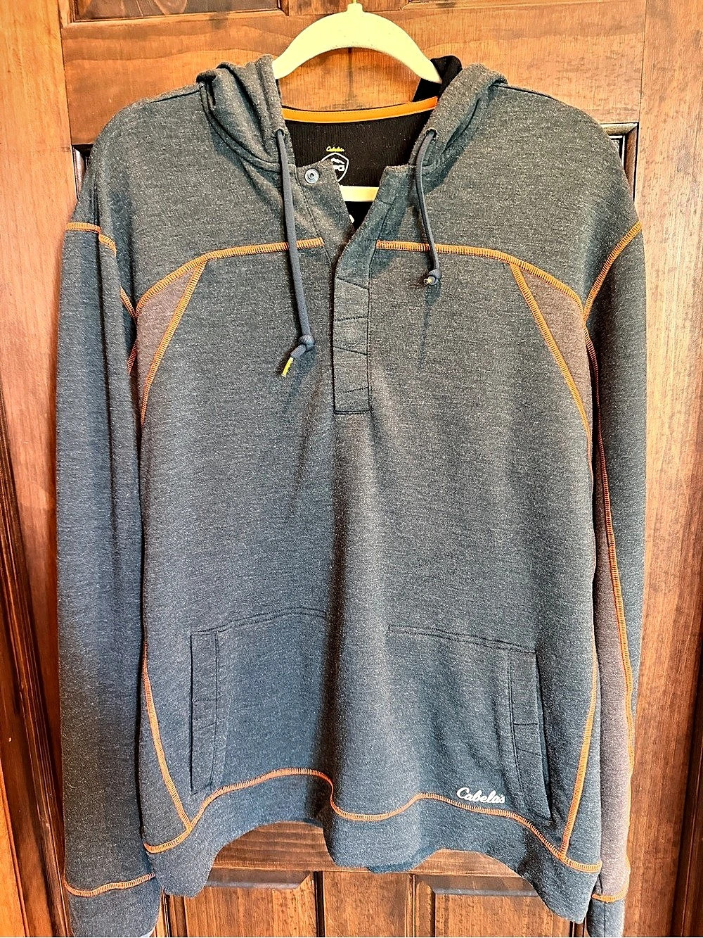 Cabela's XPG Thermal Phase Hoodie Gray & Orange Large